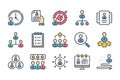 Employment related color line icon set. Royalty Free Stock Photo